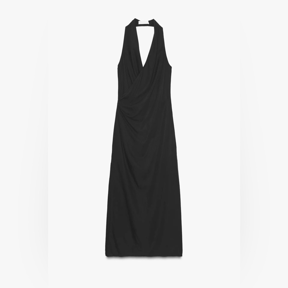 Zara Black Halter Maxi Dress
